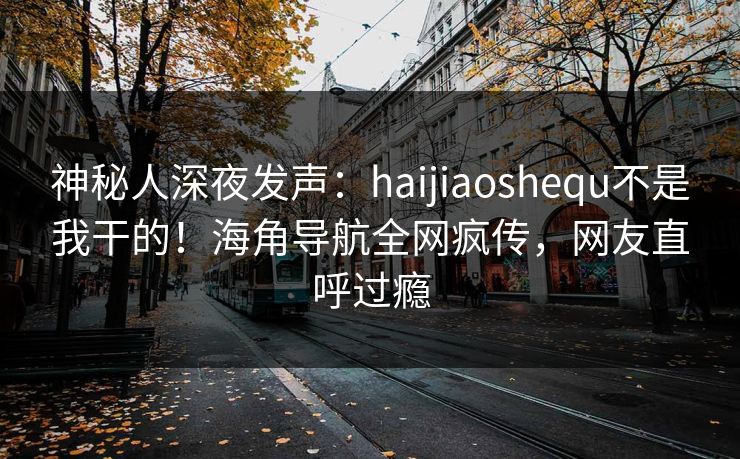 神秘人深夜发声：haijiaoshequ不是我干的！海角导航全网疯传，网友直呼过瘾